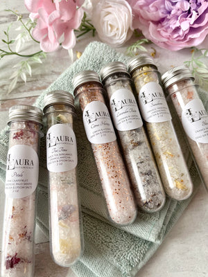 Spa Bath Salt Soak Tubes - Set of 6