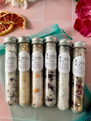 Spa Bath Salt Soak Tubes - Set of 6