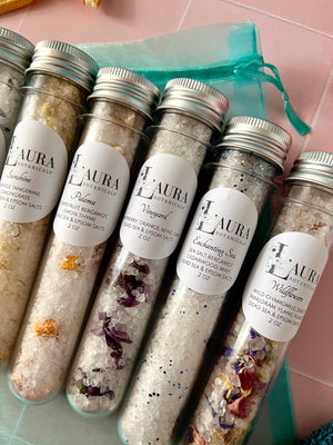 Spa Bath Salt Soak Tubes - Set of 6