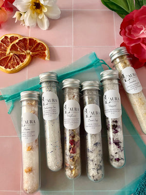Spa Bath Salt Soak Tubes - Set of 6