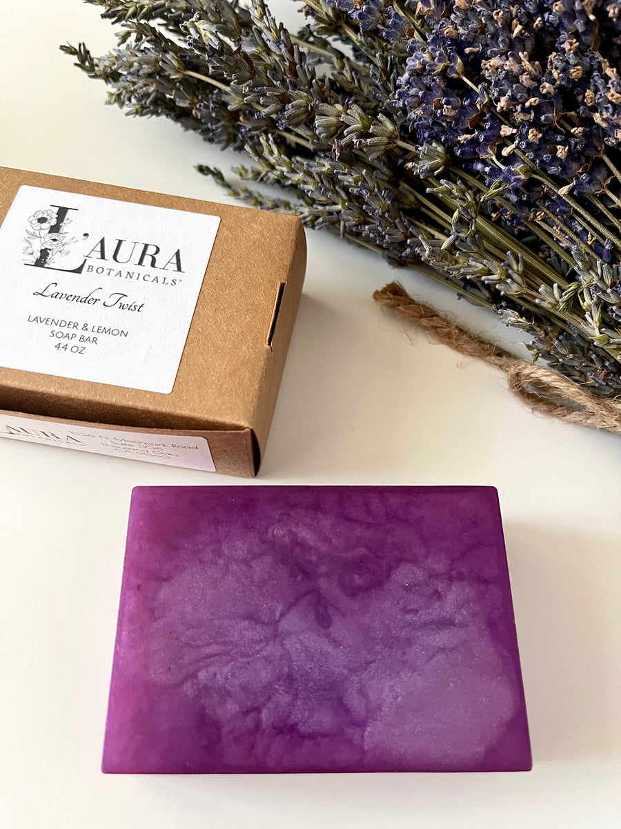 Lavender Twist Glycerin Soap Bar