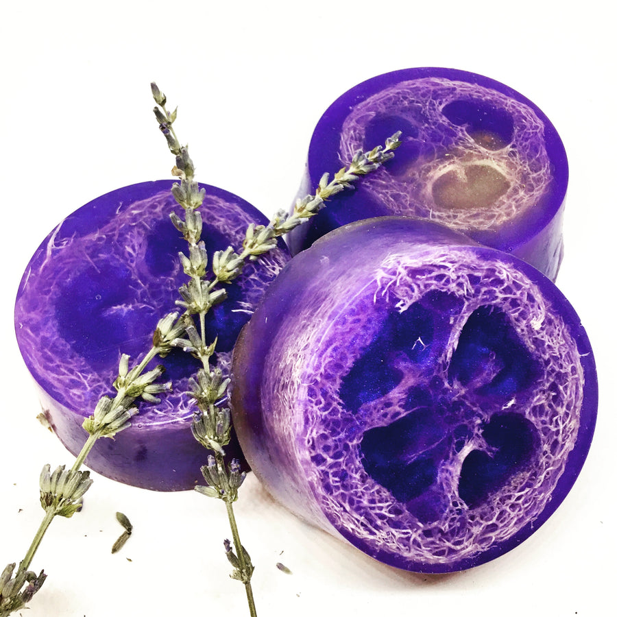 Lavender With A Twist Glycerin Loofah Soap
